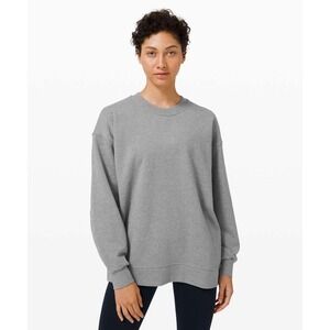 Lululemon Perfectly Oversized Crew - Heathered Medium Grey‎ - Estimated Size 6